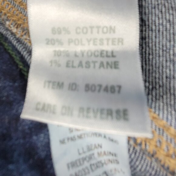 LL Bean Jeans Womens 14 Tall Blue Bean Flex Straight Favorite Fit Denim 32X32 - Picture 5 of 12